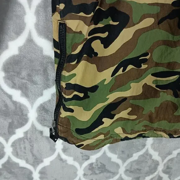 Gap Jacket Youth 2XL Green Camo Anorak Hooded 1/4 Zip Pockets Military Teen - Picture 12 of 14